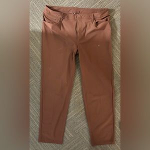 All in motion golf pants, maroon , zippered stash pocket, 38x30,